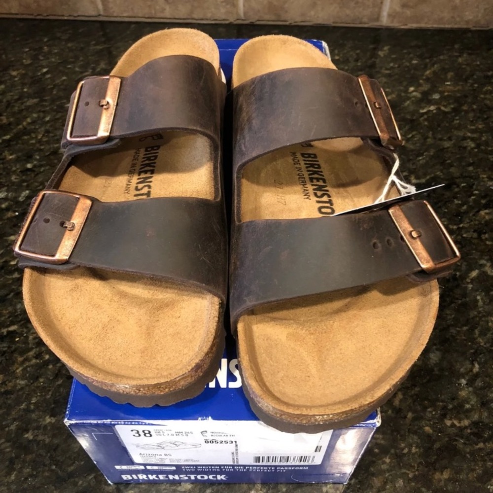 Birkenstock sandals 38R New Habana leather